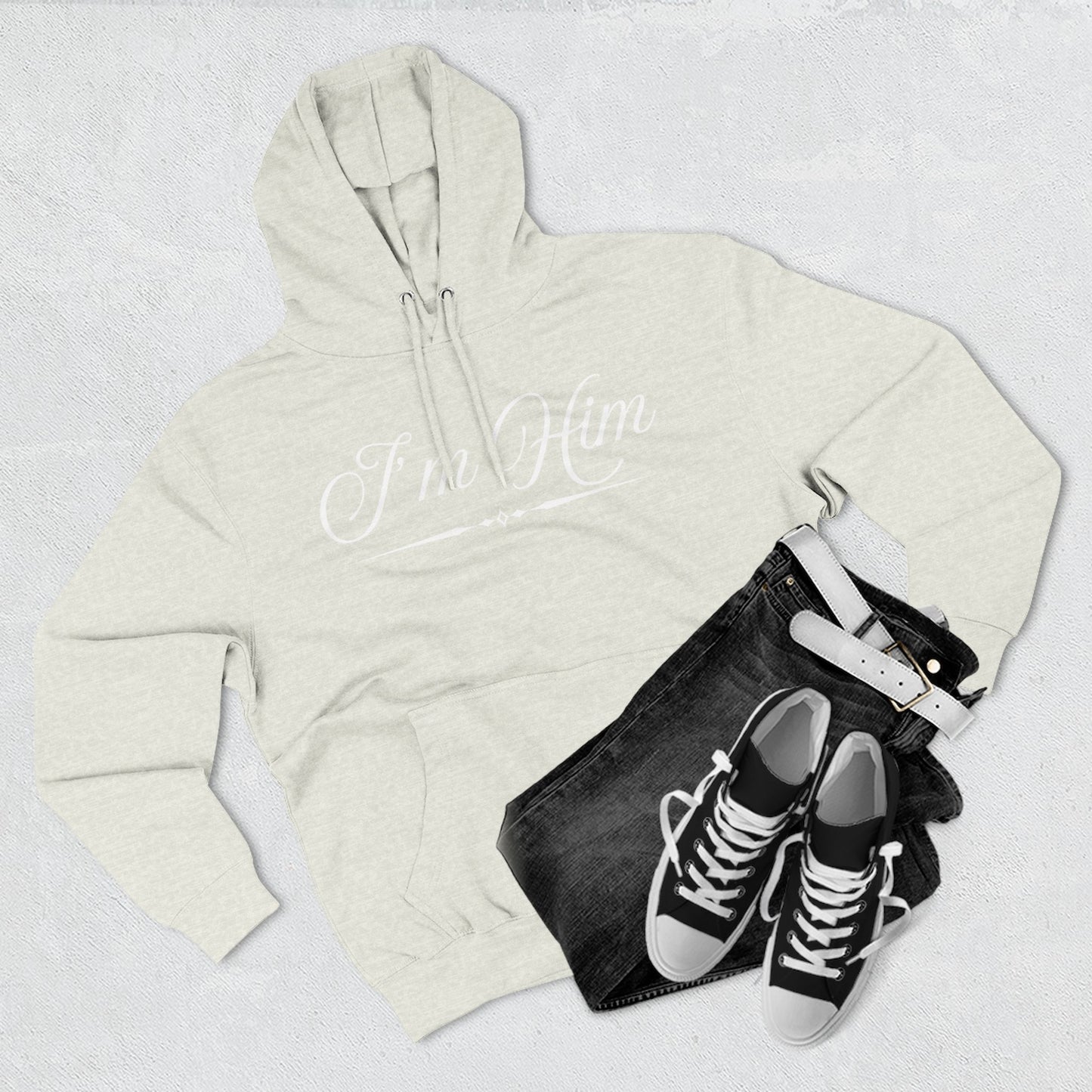 I'm Him Hoodie — Script Graphic Fleece Pullover