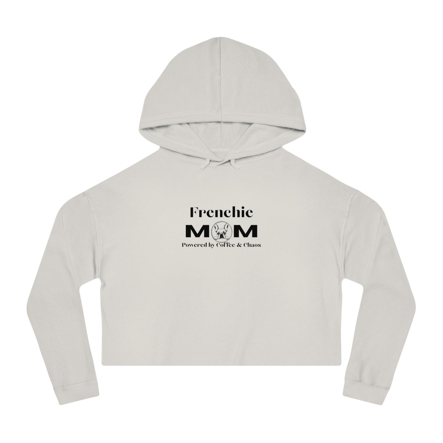 Frenchie Mom Cropped Hoodie — French Bulldog Mom Pullover