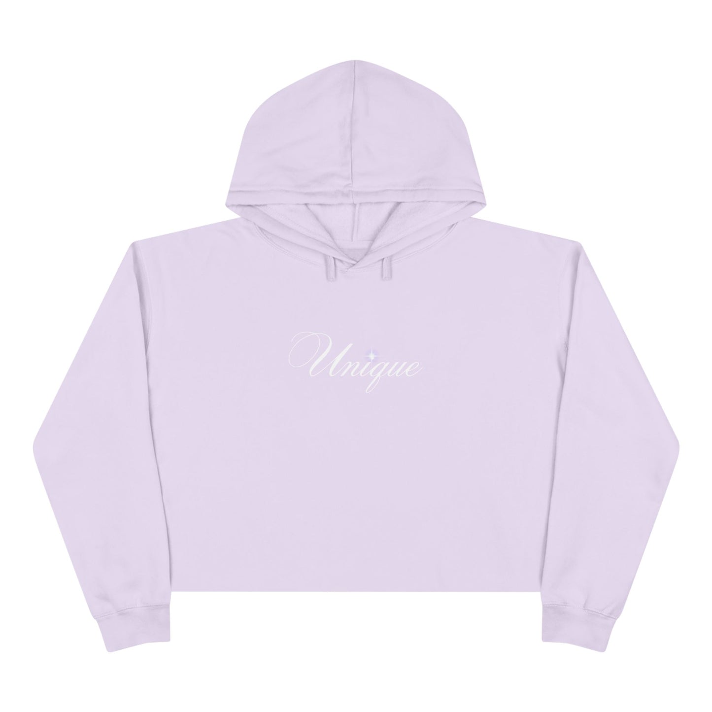 Unique Cropped Hoodie — Subtle Pastel Doodle Chest Print