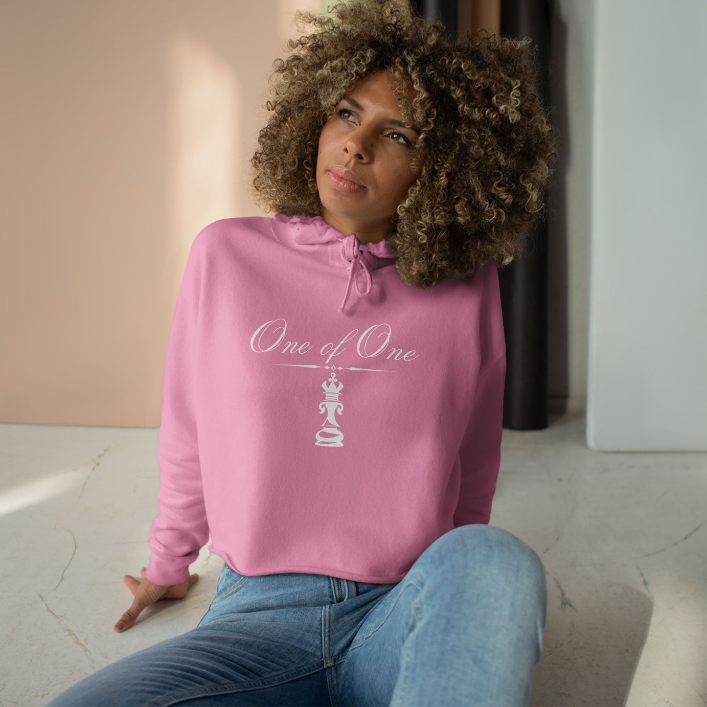 White Cropped Hoodie — Minimalist Casual Crop Hoodie