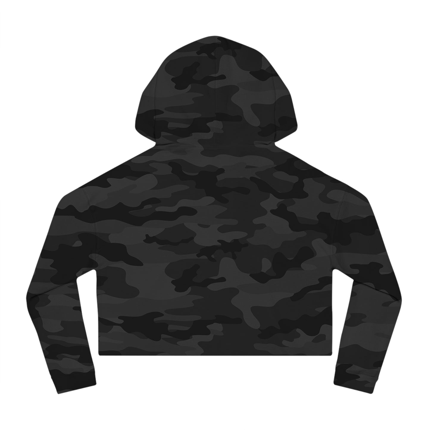 Cropped Hoodie — "Bad Bitch" Script Graphic Women's Crop Hooded Sweatshirt