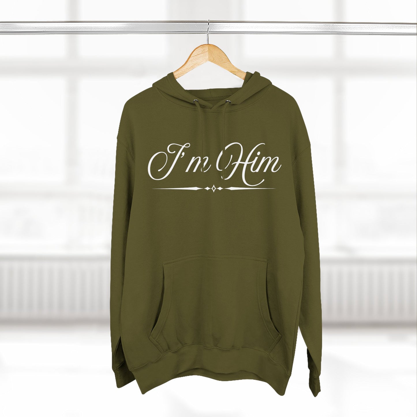 I'm Him Hoodie — Script Graphic Fleece Pullover