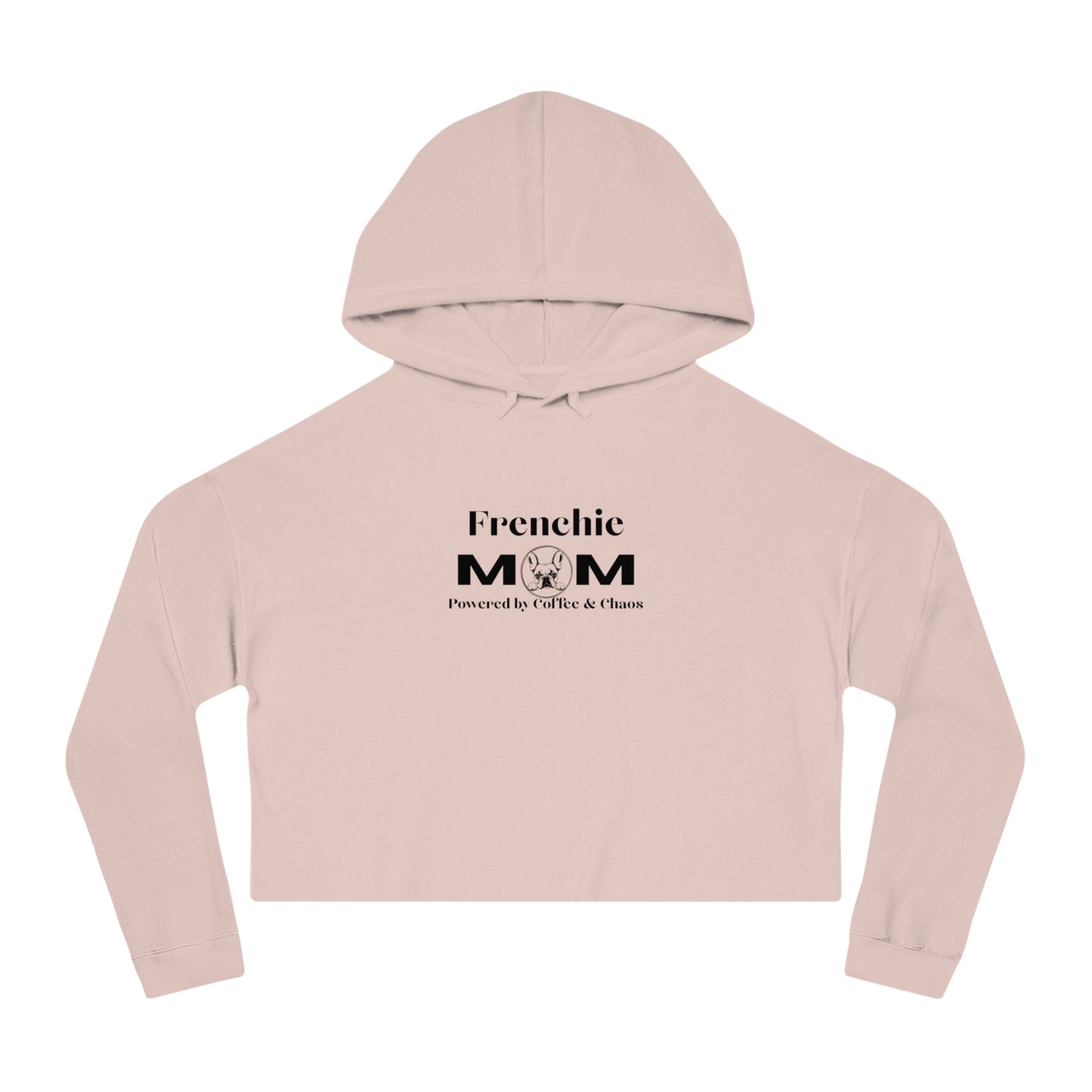 Frenchie Mom Cropped Hoodie — French Bulldog Mom Pullover