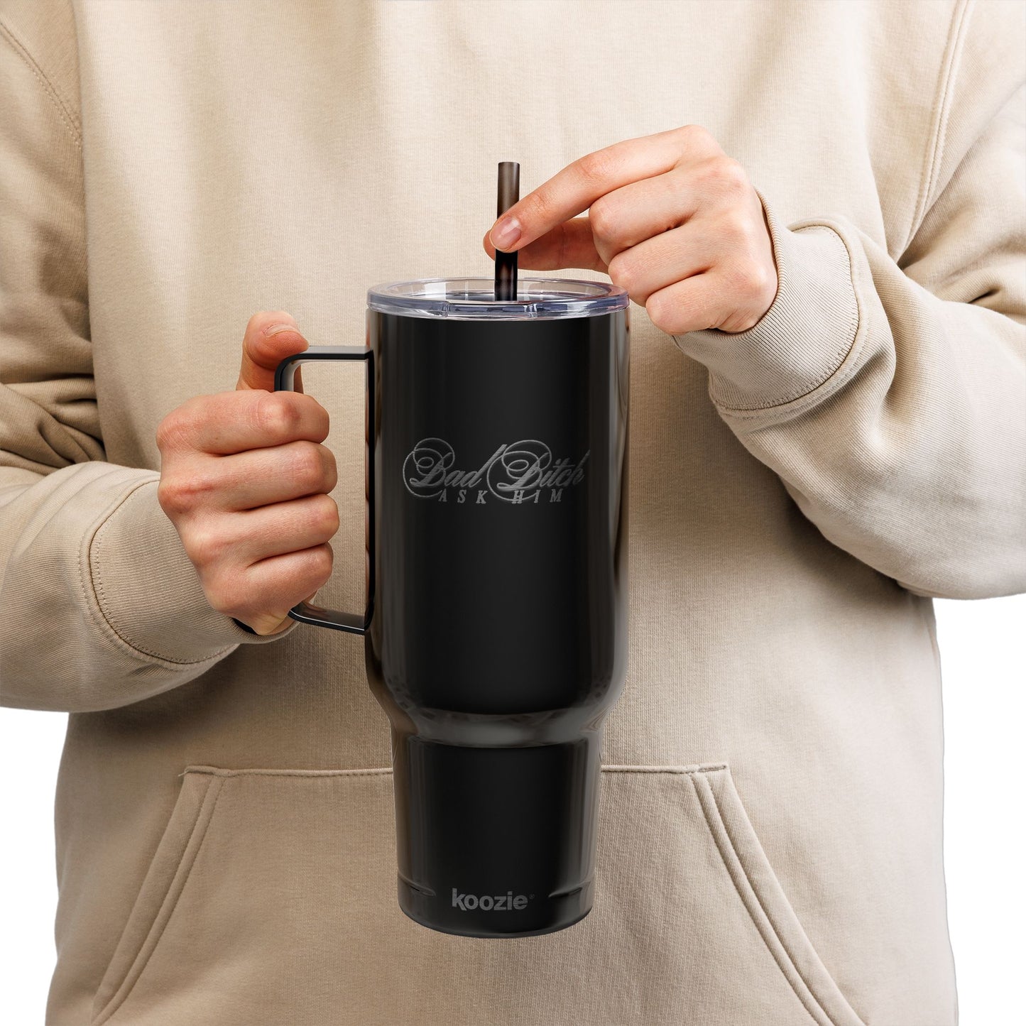 40oz Engraved Insulated Tumbler — Wagon & Animals Design