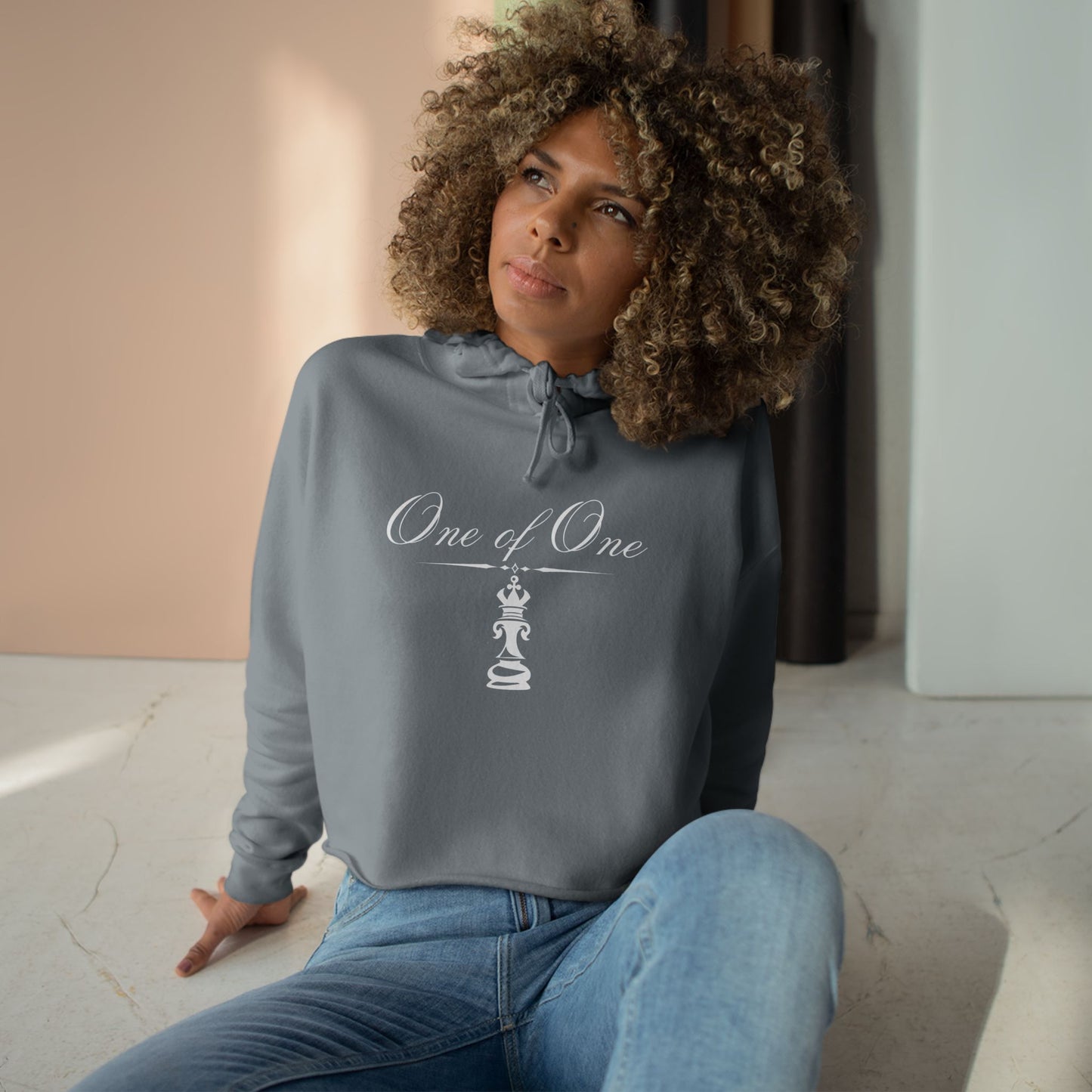 White Cropped Hoodie — Minimalist Casual Crop Hoodie