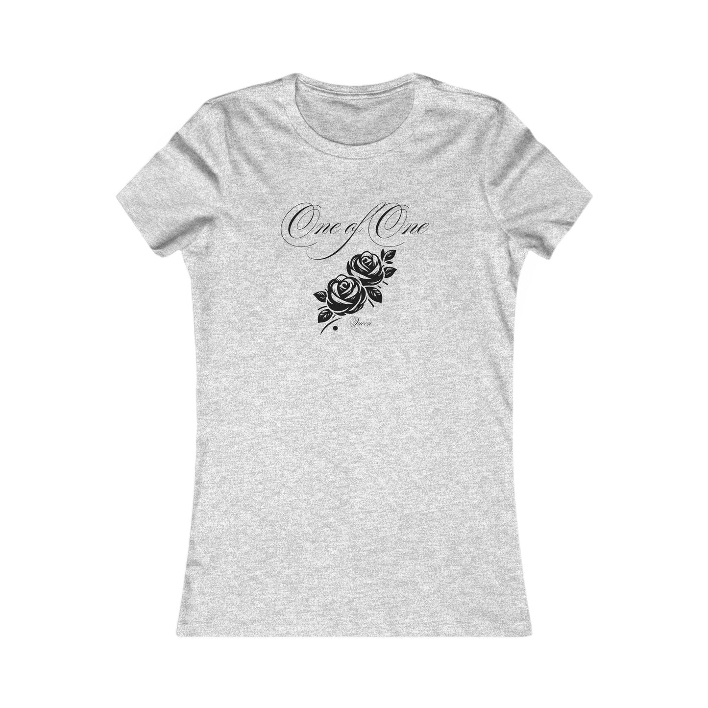 One of One Rose Graphic Tee — Women's Floral Script T-Shirt