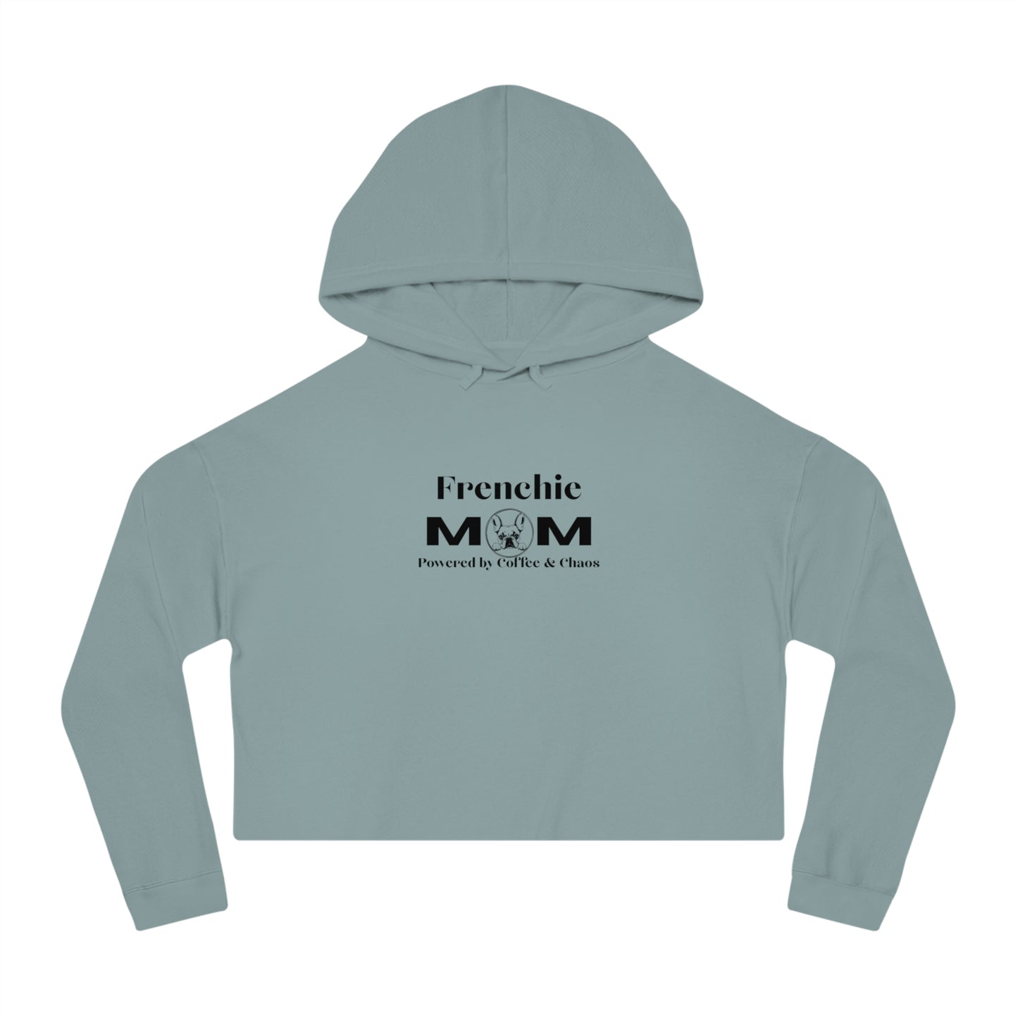 Frenchie Mom Cropped Hoodie — French Bulldog Mom Pullover