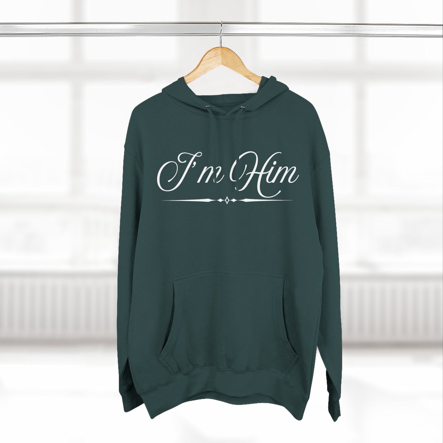 I'm Him Hoodie — Script Graphic Fleece Pullover