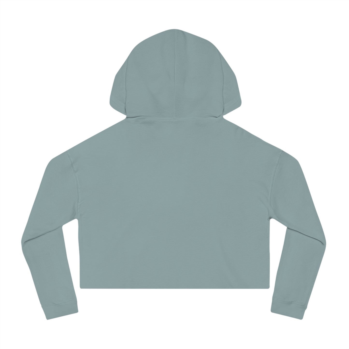Cropped Hoodie — "Bad Bitch" Script Graphic Women's Crop Hooded Sweatshirt