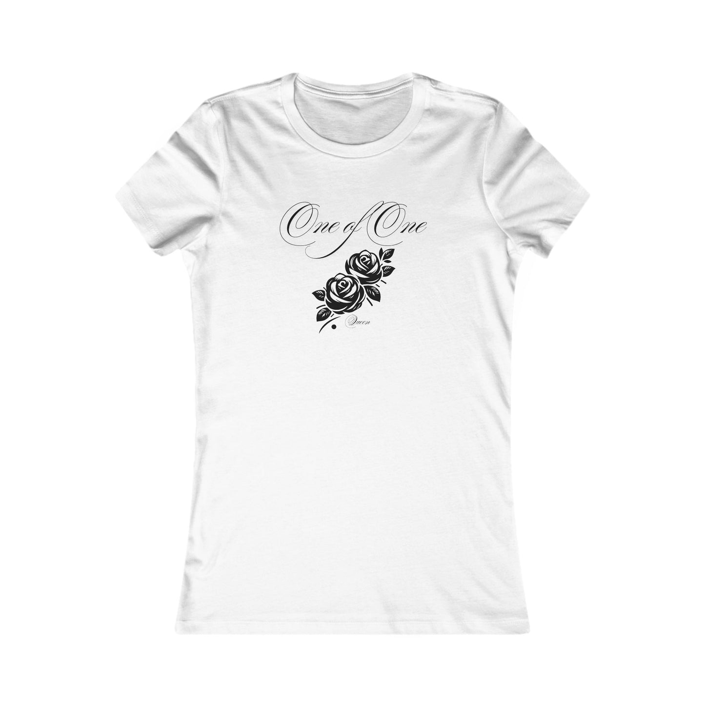 One of One Rose Graphic Tee — Women's Floral Script T-Shirt