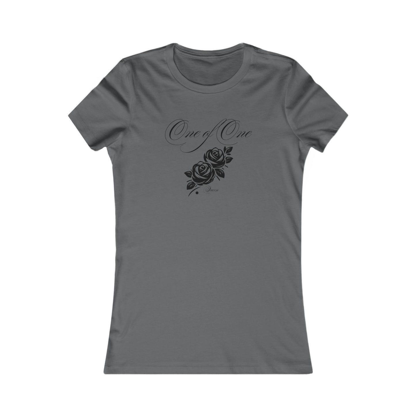 One of One Rose Graphic Tee — Women's Floral Script T-Shirt
