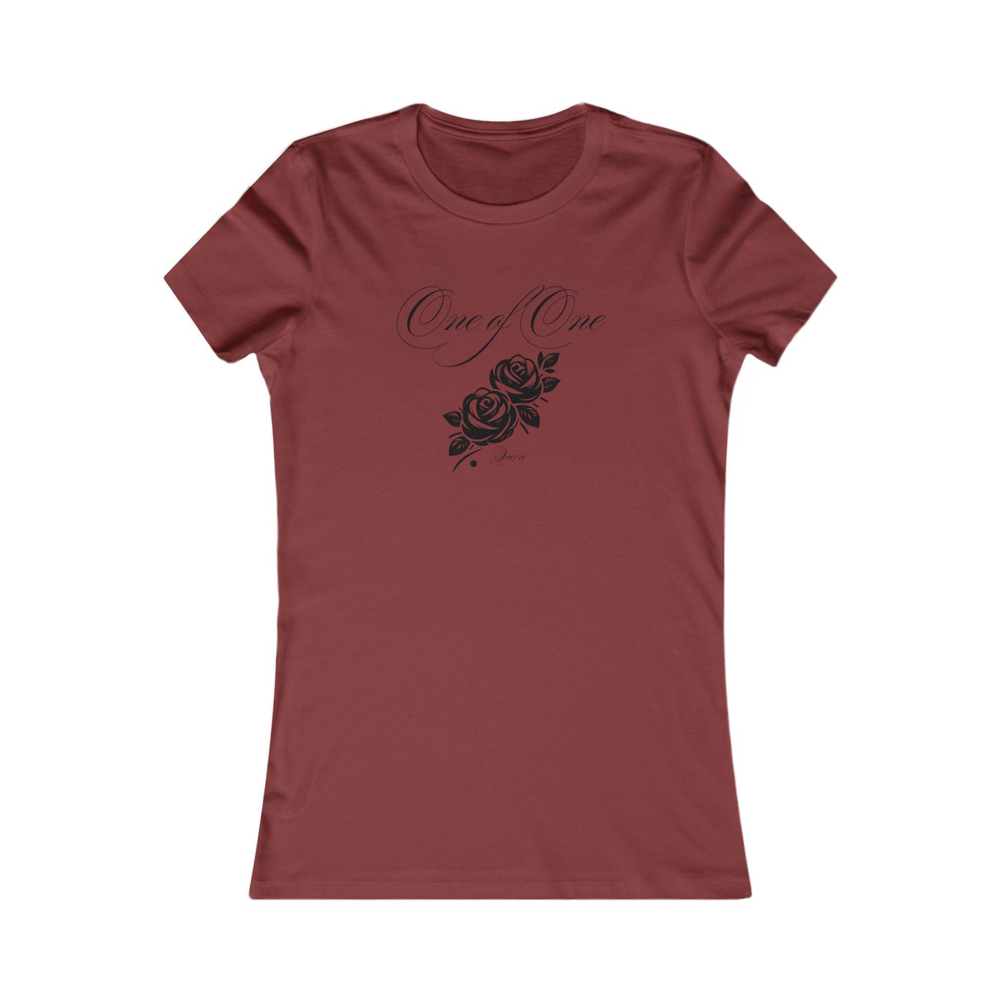One of One Rose Graphic Tee — Women's Floral Script T-Shirt