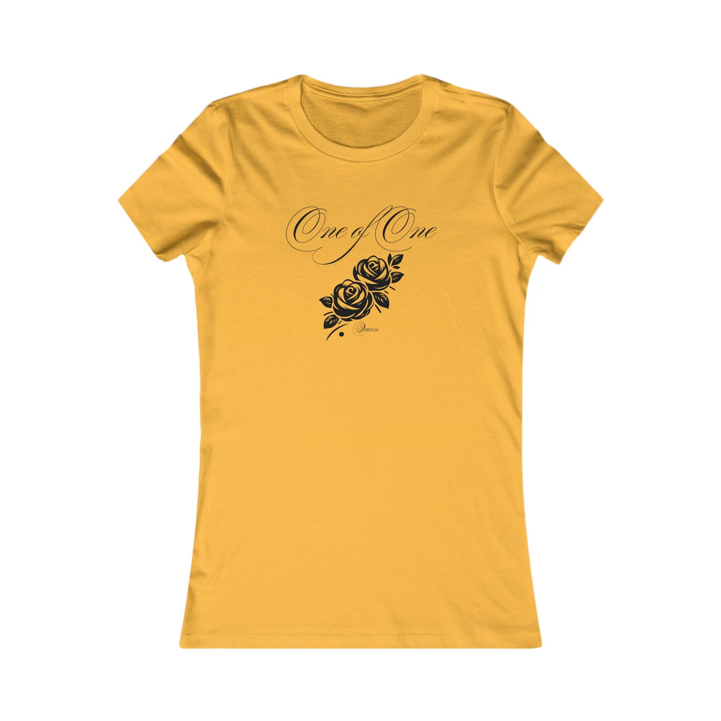 One of One Rose Graphic Tee — Women's Floral Script T-Shirt