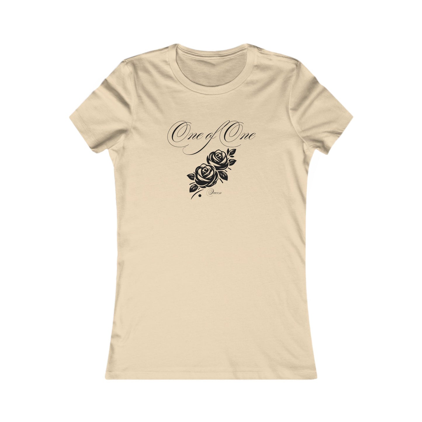 One of One Rose Graphic Tee — Women's Floral Script T-Shirt