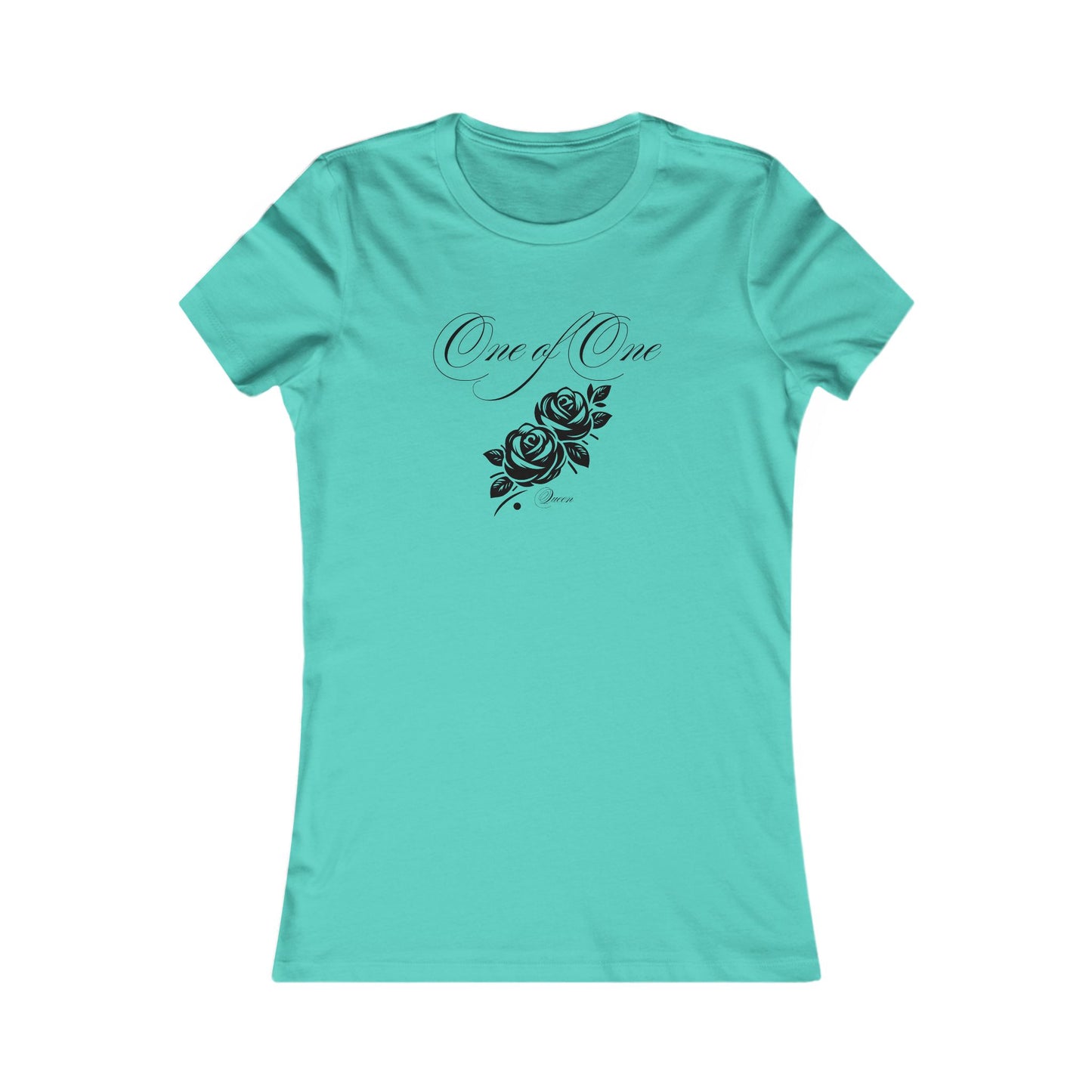 One of One Rose Graphic Tee — Women's Floral Script T-Shirt