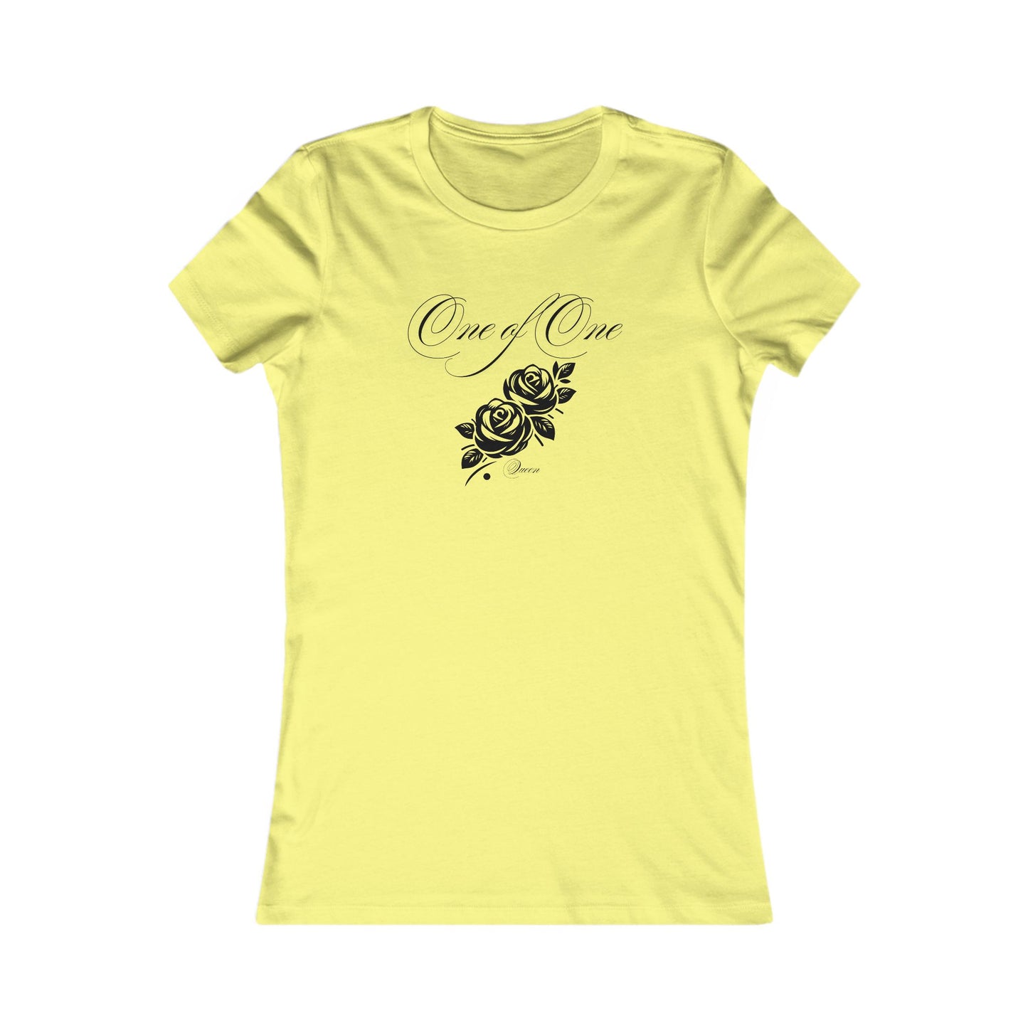 One of One Rose Graphic Tee — Women's Floral Script T-Shirt