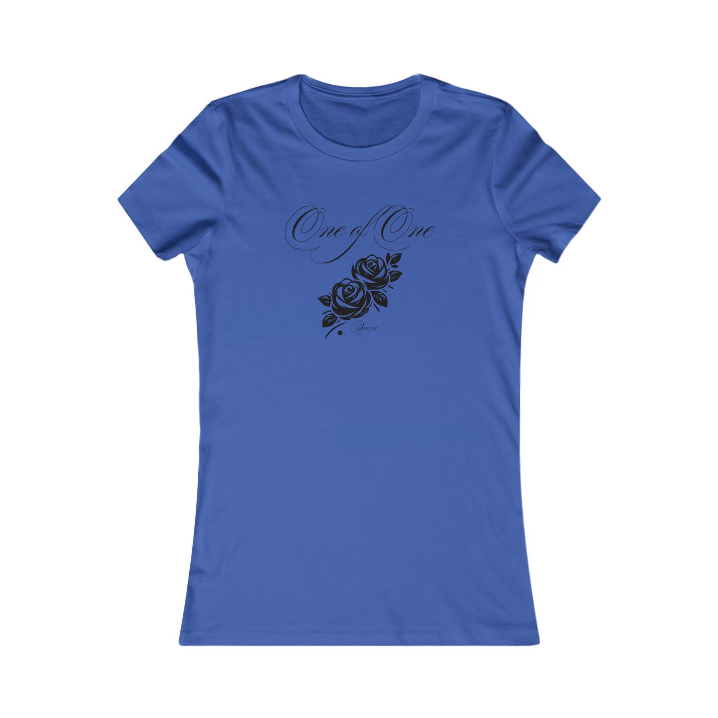 One of One Rose Graphic Tee — Women's Floral Script T-Shirt