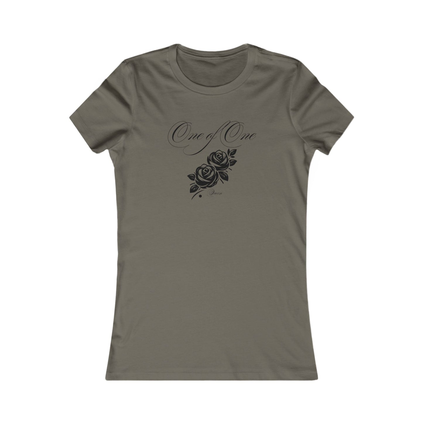 One of One Rose Graphic Tee — Women's Floral Script T-Shirt