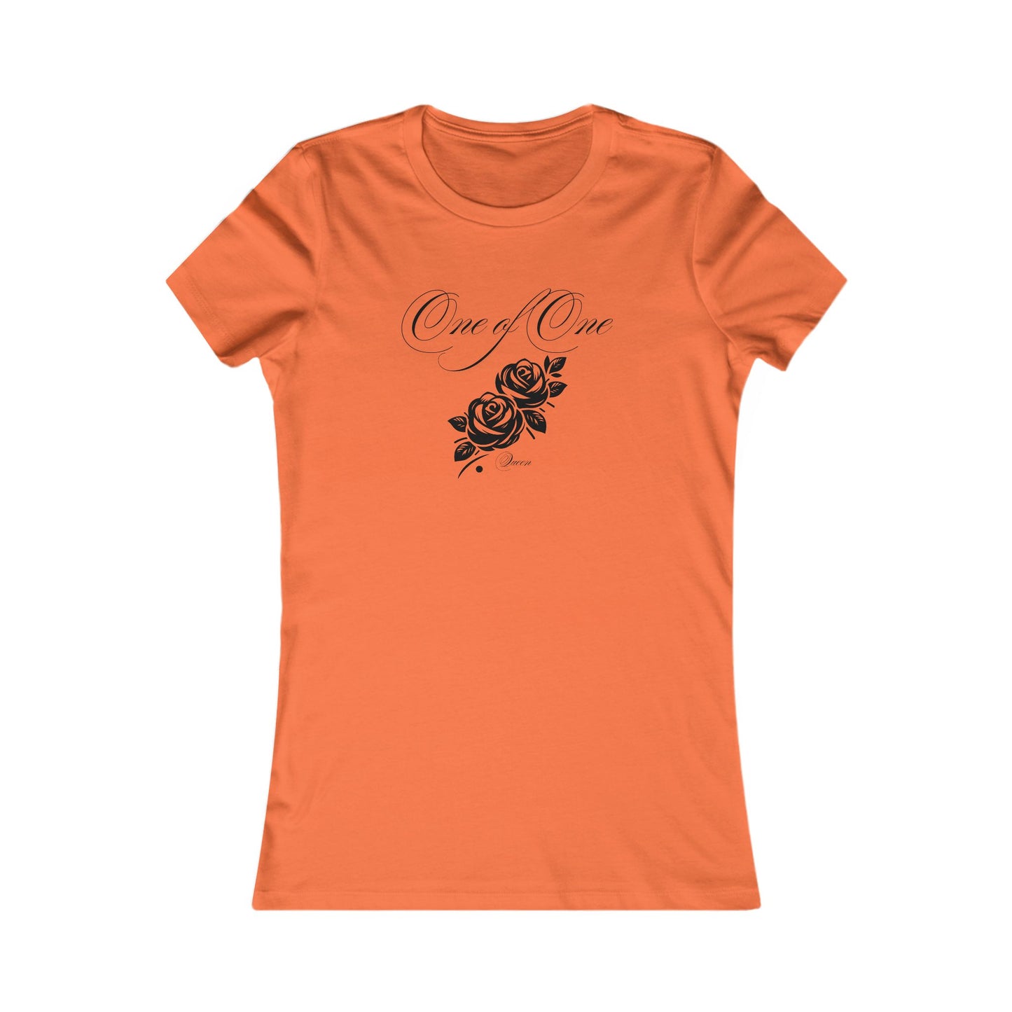 One of One Rose Graphic Tee — Women's Floral Script T-Shirt