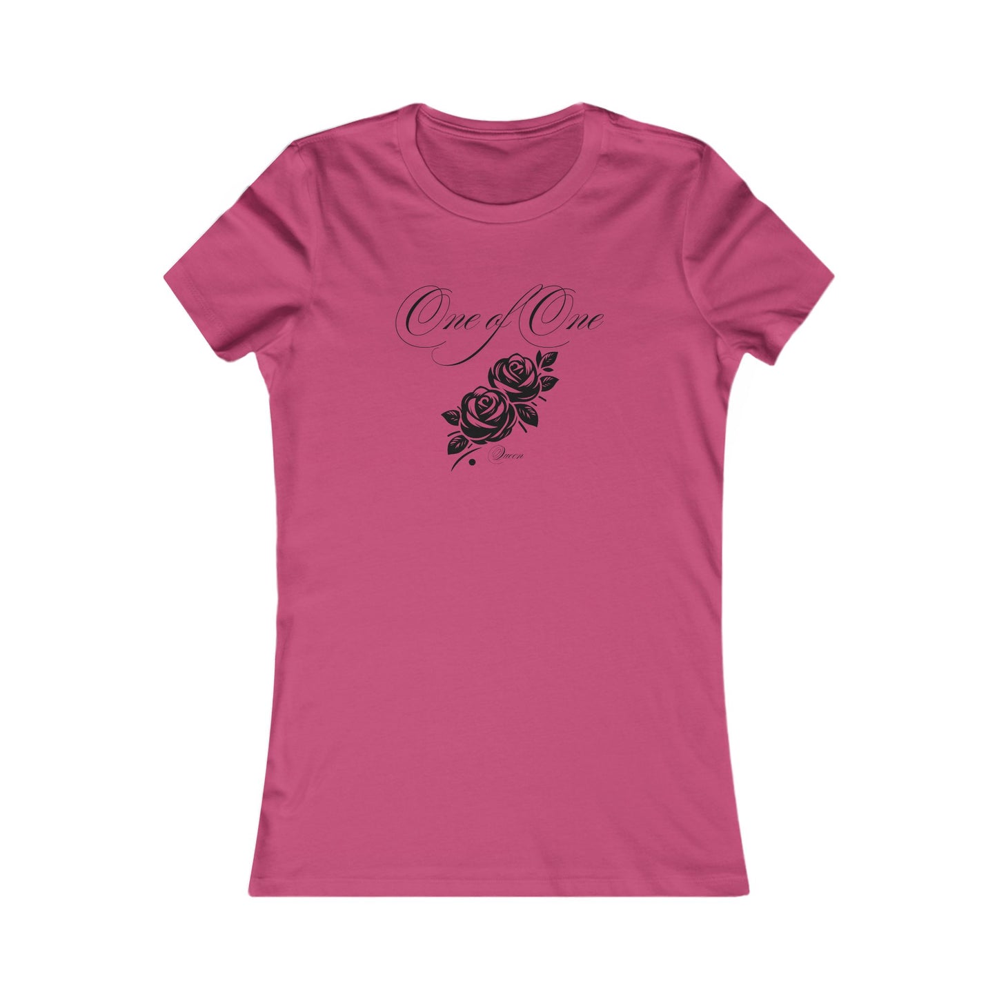 One of One Rose Graphic Tee — Women's Floral Script T-Shirt