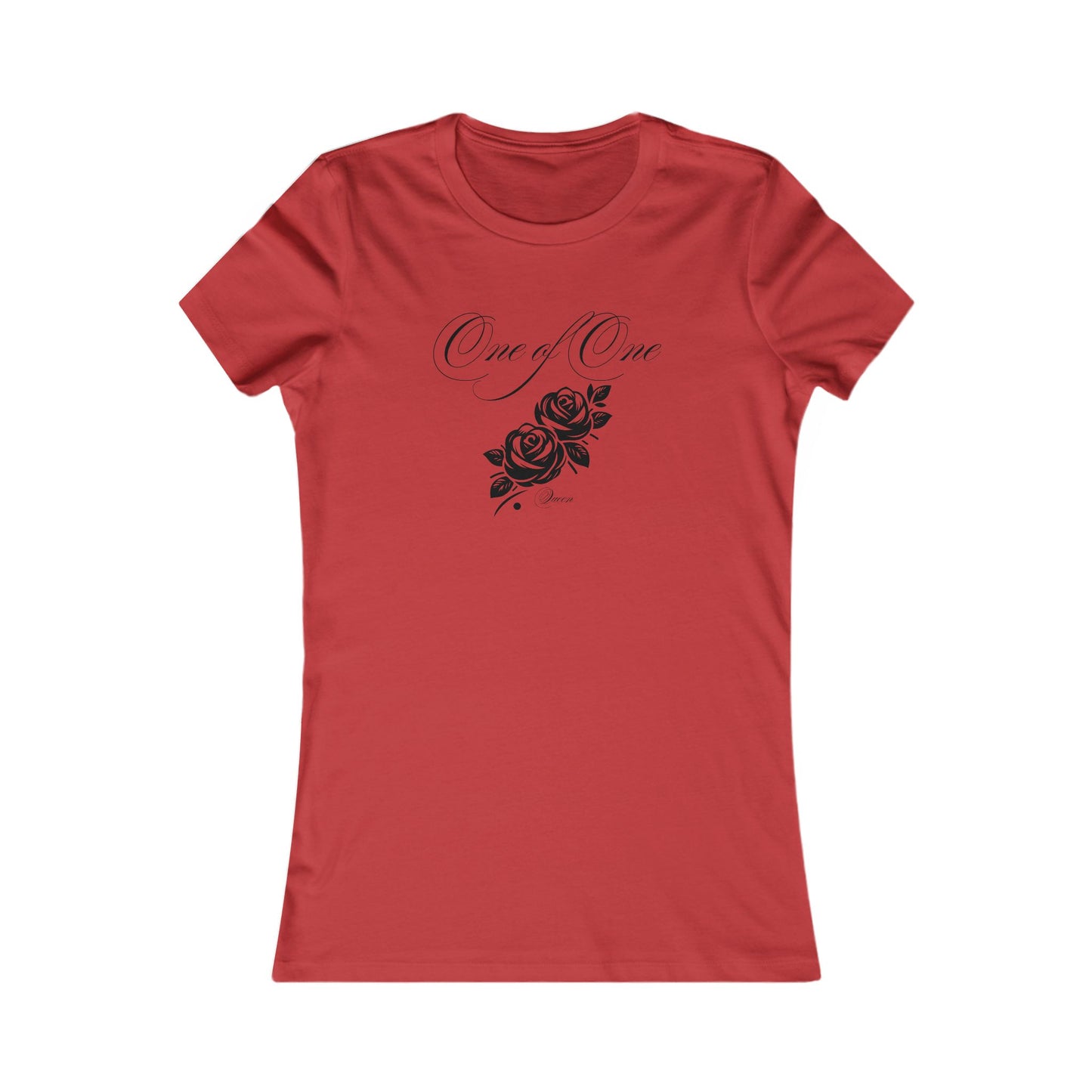 One of One Rose Graphic Tee — Women's Floral Script T-Shirt