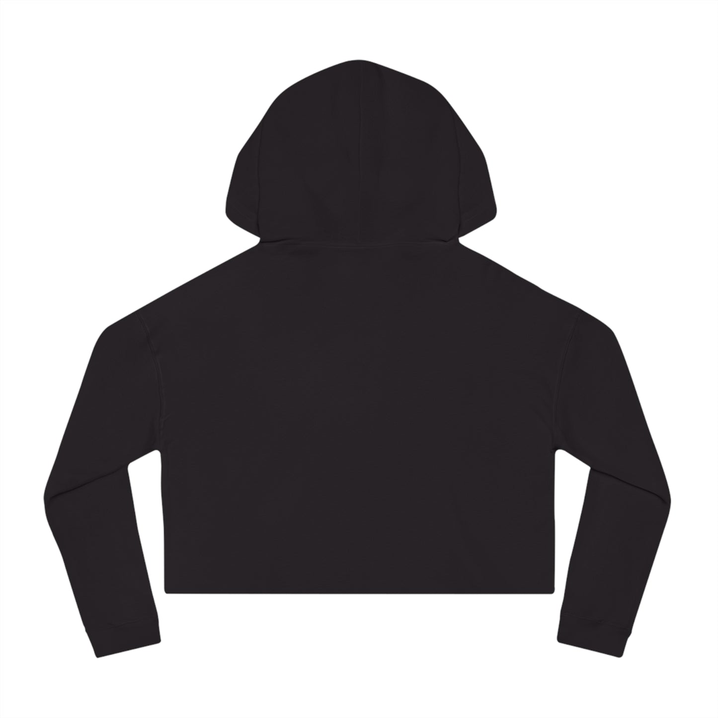 Cropped Hoodie — "Bad Bitch" Script Graphic Women's Crop Hooded Sweatshirt