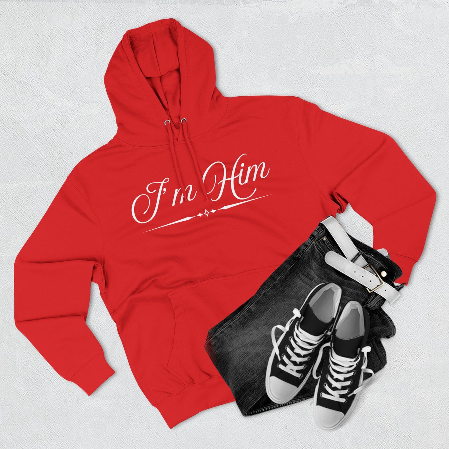I'm Him Hoodie — Script Graphic Fleece Pullover