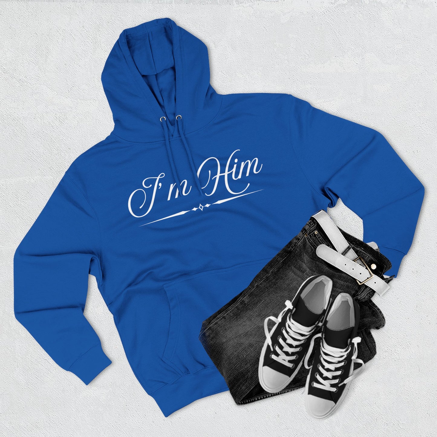 I'm Him Hoodie — Script Graphic Fleece Pullover