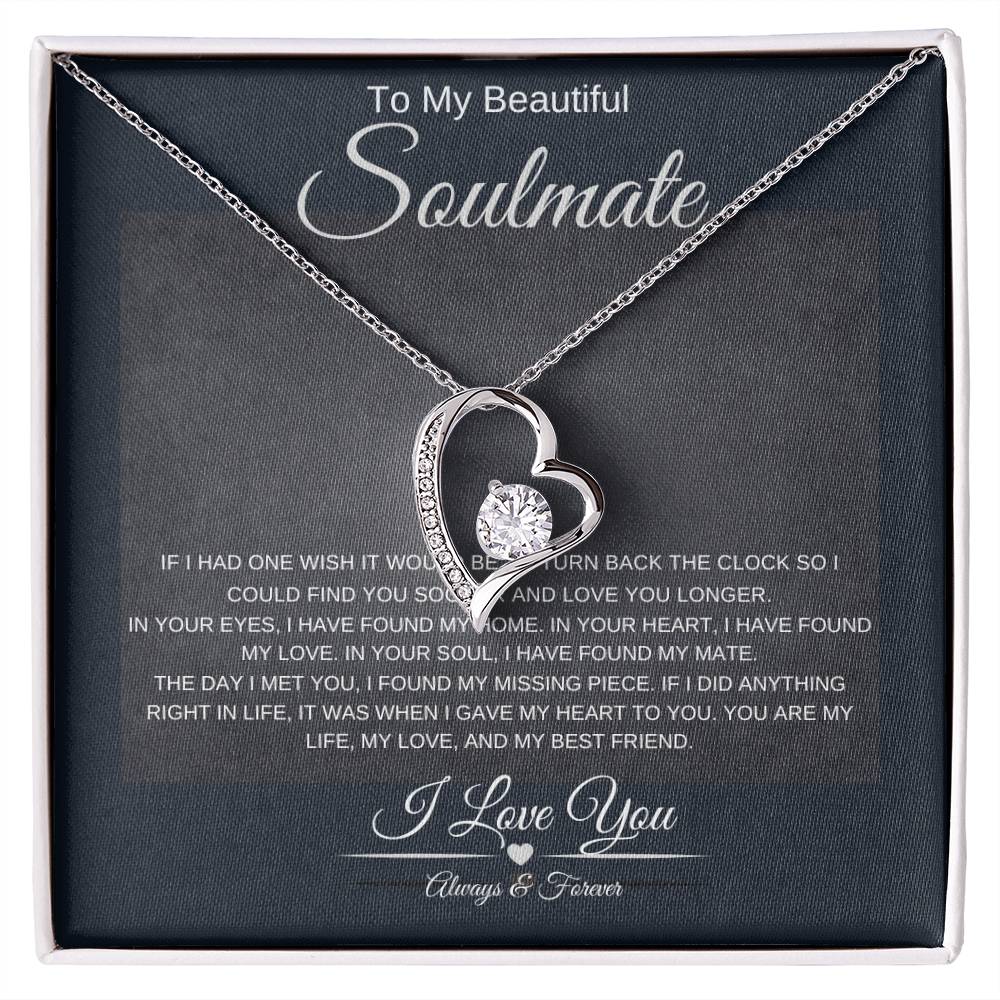 Soulmate Always & Forever Heart Necklace