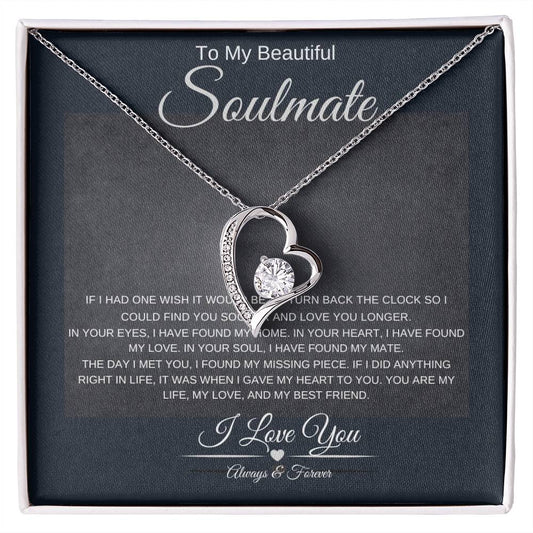 Soulmate Always & Forever Heart Necklace