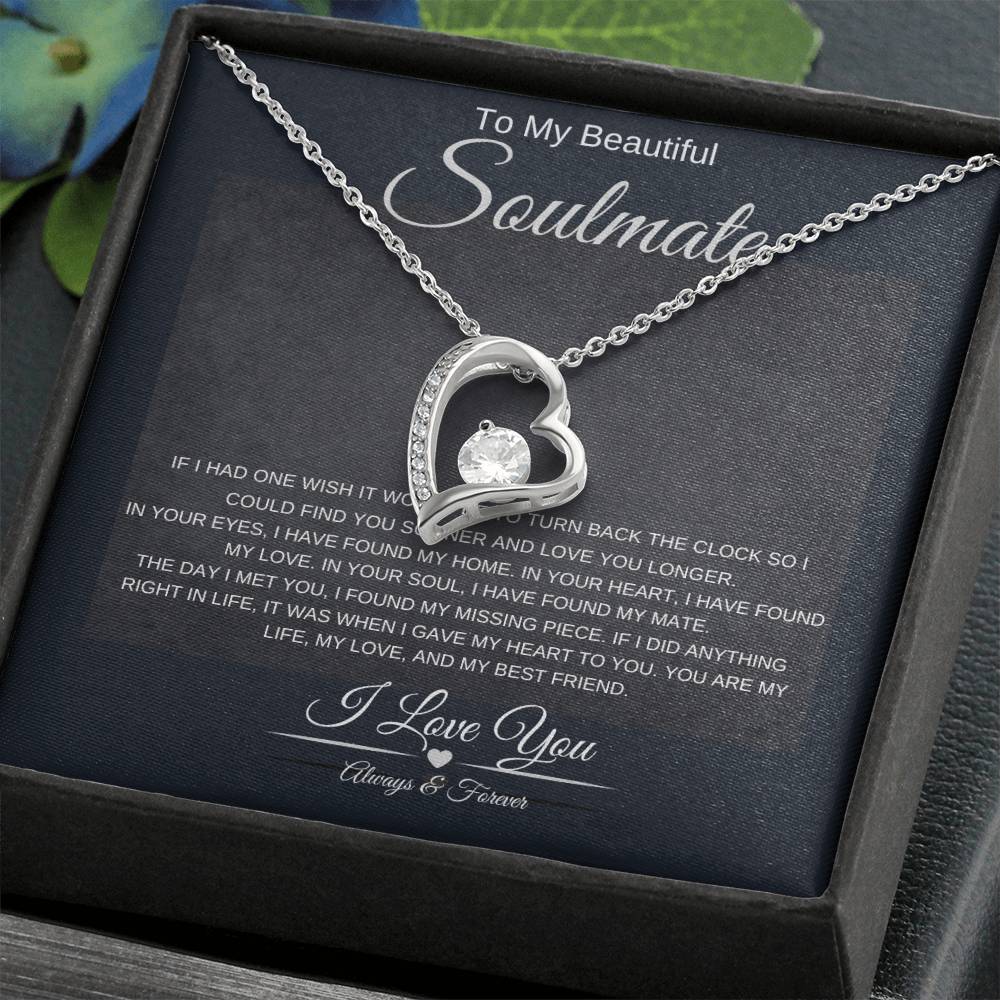 Soulmate Always & Forever Heart Necklace