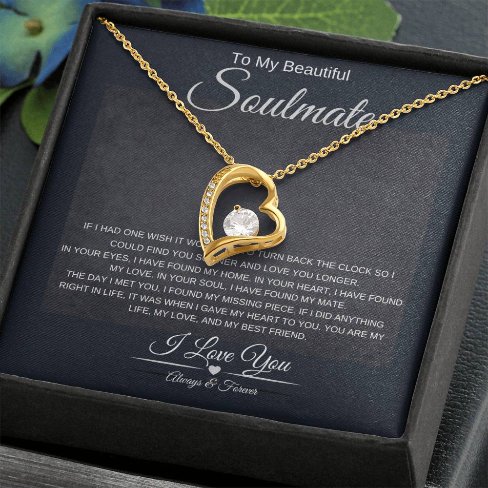 Soulmate Always & Forever Heart Necklace