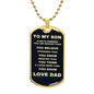 To My Son| Always Remember Dog Tag