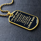 To My Son| Always Remember Dog Tag